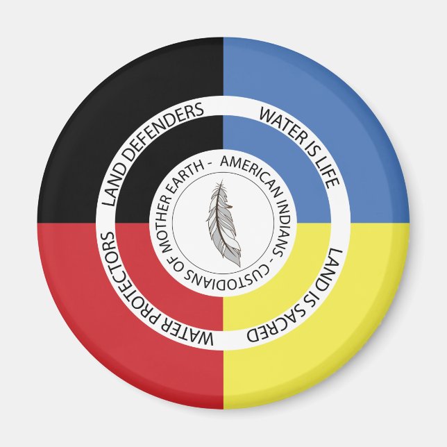 Imán Magnet de Custodian de la Tierra (Ronda) (Frente)