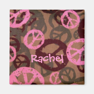 Imán Magnet de diseño de signos de Rachel-Peace