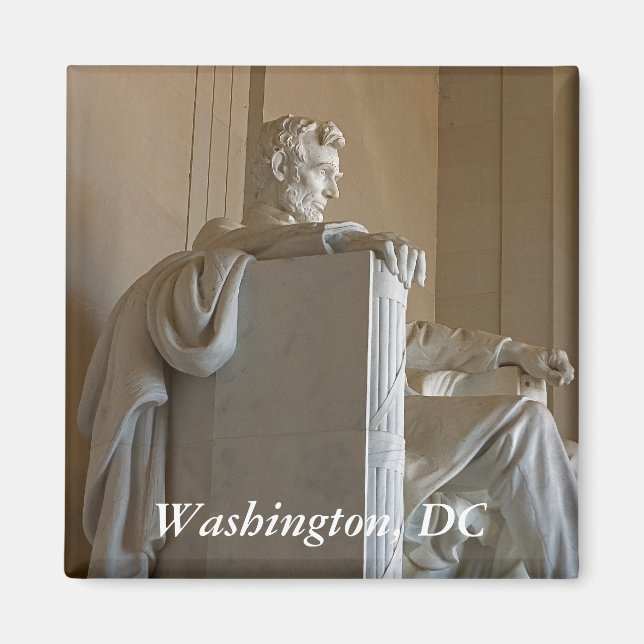 Imán Magnet de estatua de Lincoln Sideways (Frente)