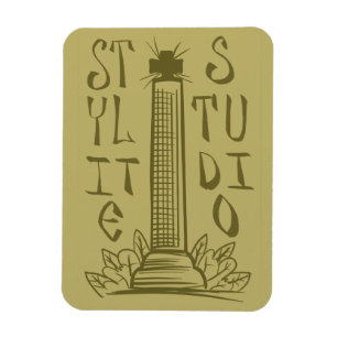Imán Magnet de estudio de estilo marrón