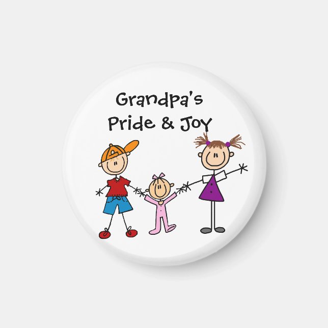 Imán Magnet de figuras de palo personalizadas (Frente)