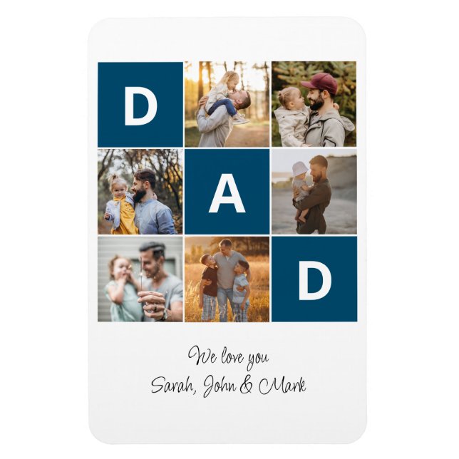 Imán Magnet de fotos de papá para el Día del Padre (Vertical)