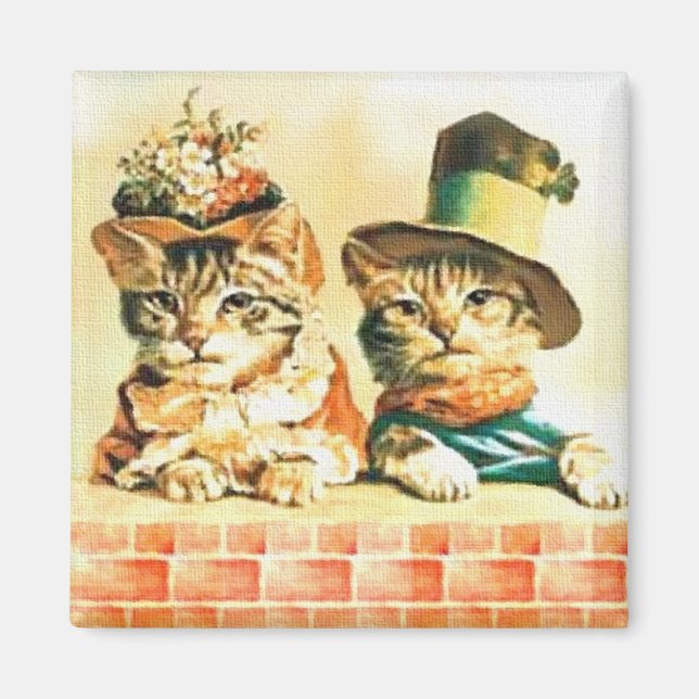Imán Magnet de gatitos victorianos (Frente)