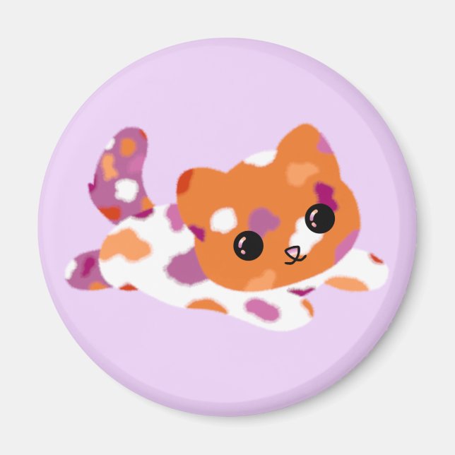 Imán Magnet de gatos del Orgullo Lesbiano (Frente)