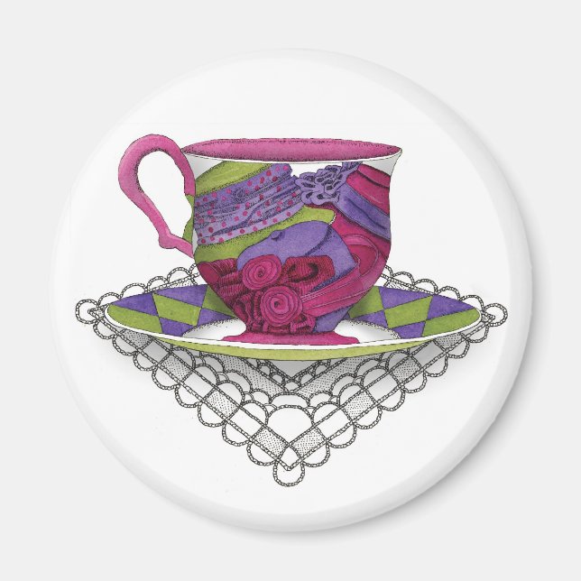 Imán Magnet de Gorras de Teacup (Frente)