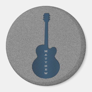 Imán Magnet de guitarra a rayas, azul oscuro