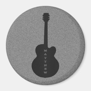 Imán Magnet de guitarra a rayas, negro