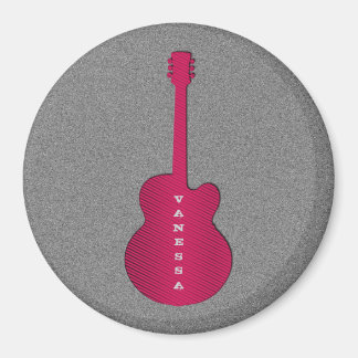 Imán Magnet de guitarra a rayas, rosa caliente