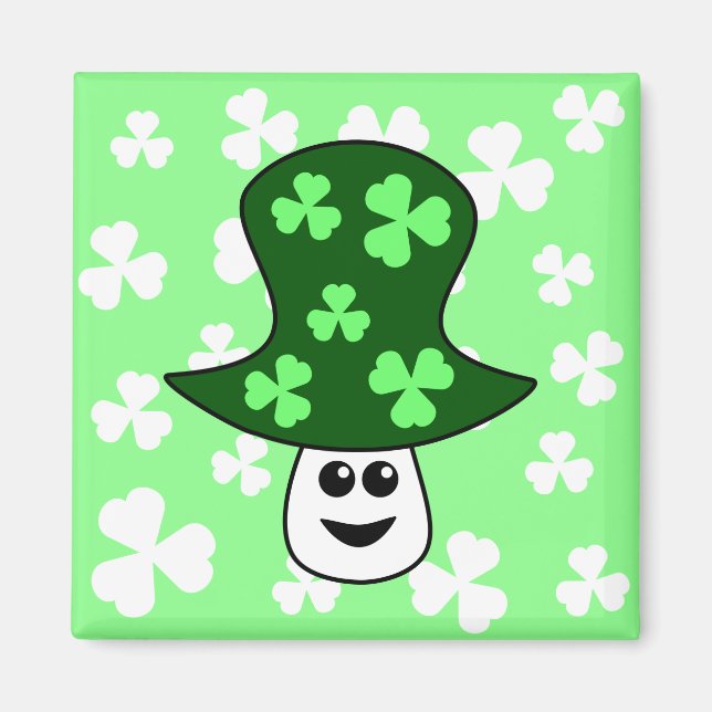 Imán Magnet de hongos de St. Patrick (Frente)