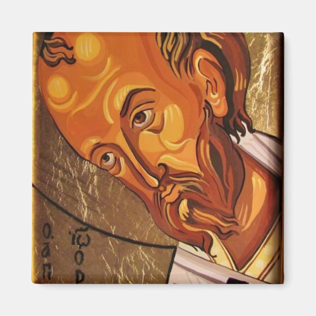 Imán Magnet de icono ortodoxo de St John Chrysostom (Frente)