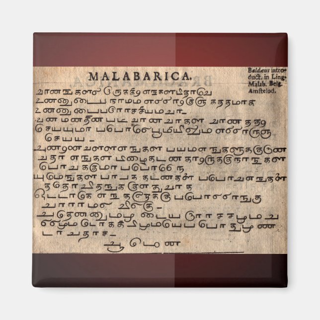 Imán Magnet de idiomas antiguos (Frente)