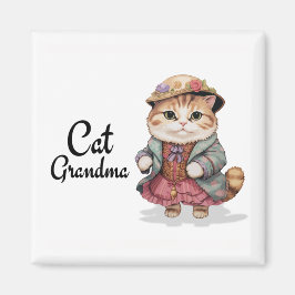 Imán Magnet de la abuela del gato - regalo de verano li