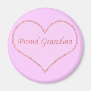 Imán Magnet de la abuela orgullosa, rosa