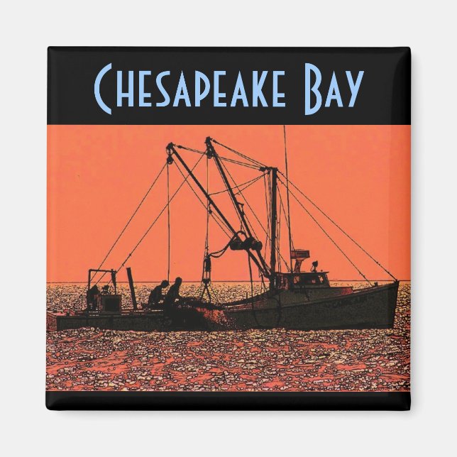 Imán Magnet de la bahía de Chesapeake - Personalizado (Frente)