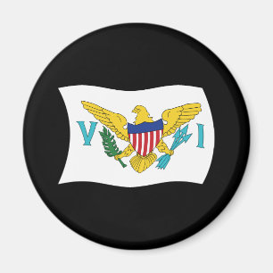 Imán Magnet de la Bandera de las Islas Vírgenes de Esta