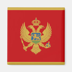 Imán Magnet de la bandera de Montenegro