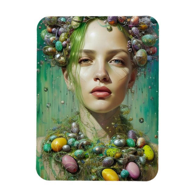 Imán Magnet de la bella diosa de Pascua (Vertical)
