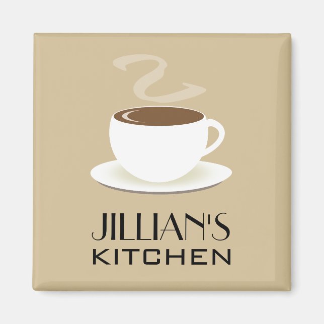 Imán Magnet De La Copa De Coffee Kitchen (Frente)