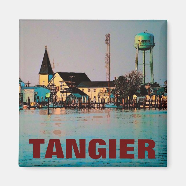 Imán Magnet de la isla Tánger (Frente)