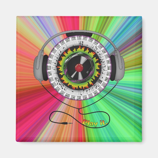 Imán Magnet de la música de la vida (Frente)