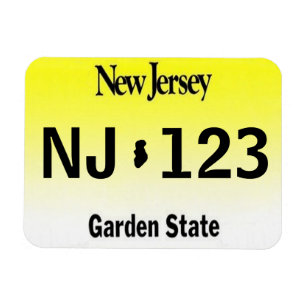 Imán Magnet de la placa de licencia de NJ