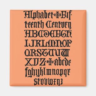 Imán Magnet de letras góticas