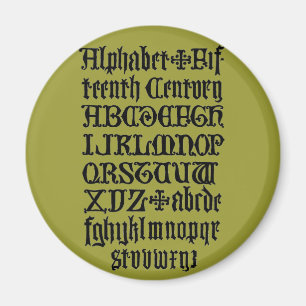 Imán Magnet de letras góticas