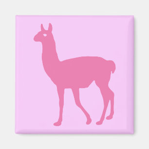 Imán Magnet de Llama Rosa