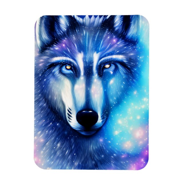 Imán Magnet de lobo cósmico (Vertical)