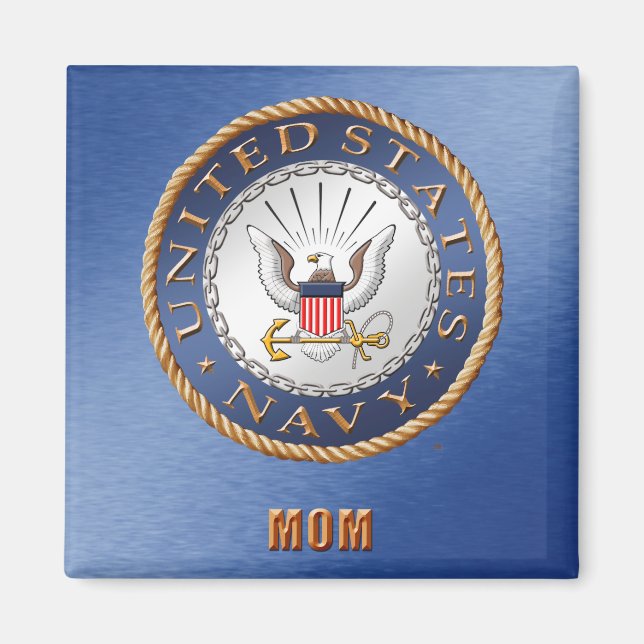 Imán Magnet de Mamá de la Marina de Estados Unidos (Frente)