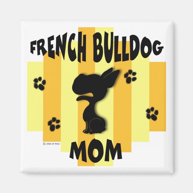 Imán Magnet de mamá del Bulldog francés (Frente)