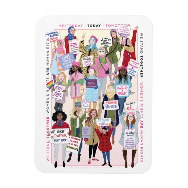 Imán Magnet de Marcha de Mujeres (Vertical)