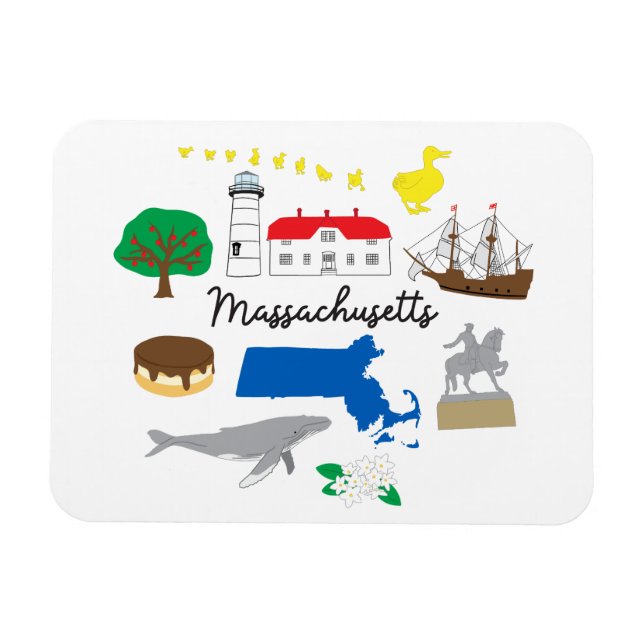Imán Magnet de Massachusetts (Horizontal)