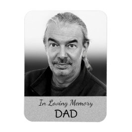 Imán Magnet de memoria de plata para padre o fr