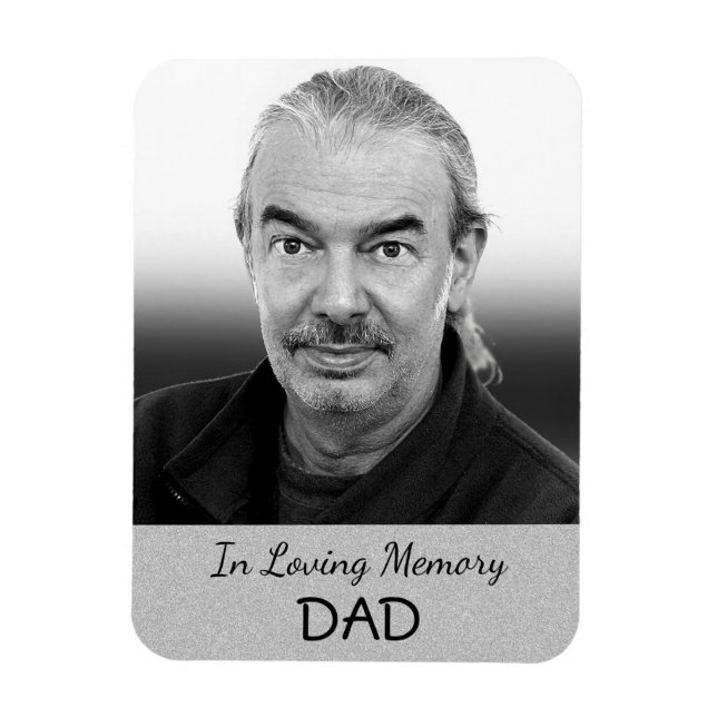 Imán Magnet de memoria de plata para padre o fr (Vertical)