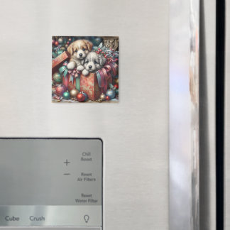 Imán Magnet de Navidades de Cachorros