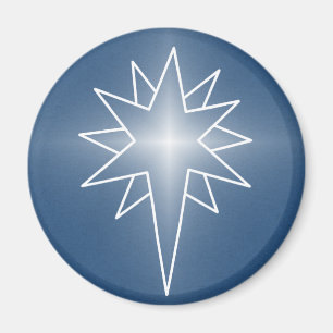 Imán Magnet de Navidades de Estrella del Norte, azul re