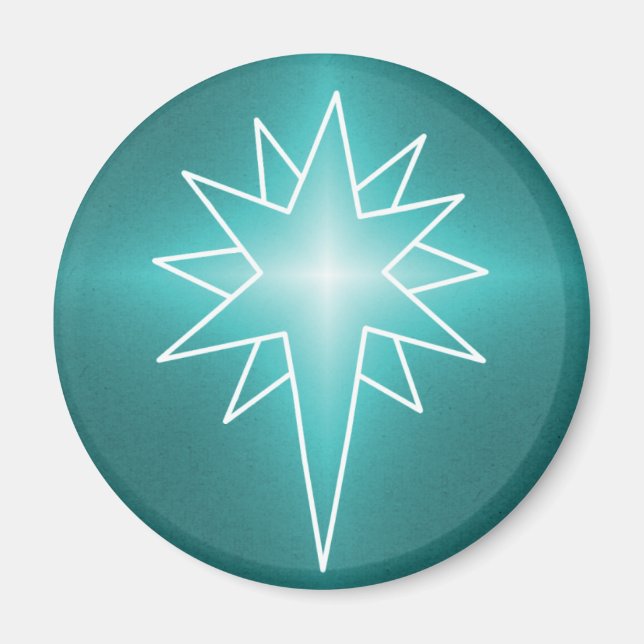 Imán Magnet de Navidades de Estrella del Norte, Verde a (Frente)
