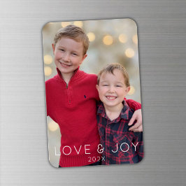 Imán Magnet de Navidades de fotografía de niños de amor