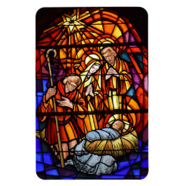 Imán Magnet de Navidades de Natividad de Vidrio Manchad