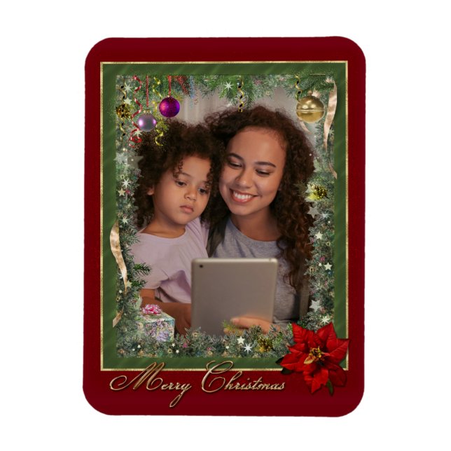 Imán Magnet de Navidades de personalizable (sube tu fot (Vertical)