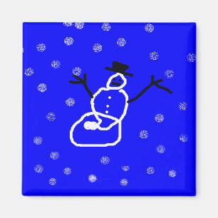 Imán Magnet de Navidades de vacaciones de Snowman - Art