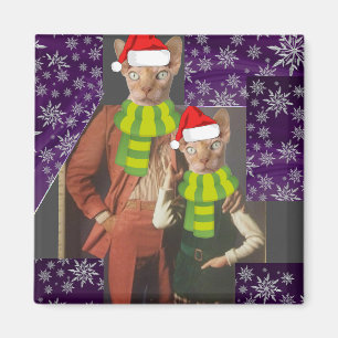 IMÁN MAGNET DE NAVIDADES GRANDES DE RETRO CAT 1970