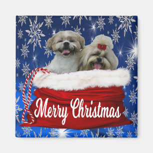 Imán Magnet de Navidades Shih tzu