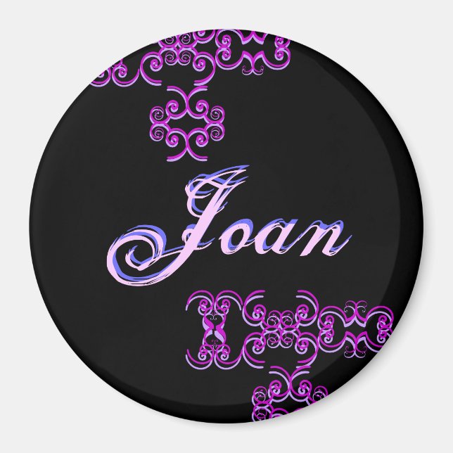 Imán Magnet de nombre de diseñador de Joan (Frente)