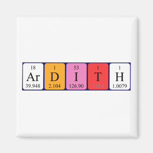Imán Magnet de nombre de tabla periódica de Ardith