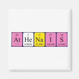 Imán Magnet de nombre de tabla periódica de Athénaïs