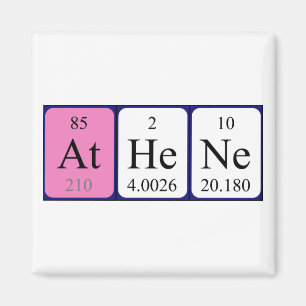 Imán Magnet de nombre de tabla periódica de Athene