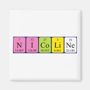 Imán Magnet de nombre de tabla periódica de Nicoline