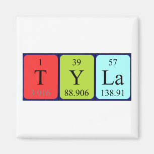 Imán Magnet de nombre de tabla periódica de Tyla